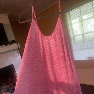 Pink & white short dress